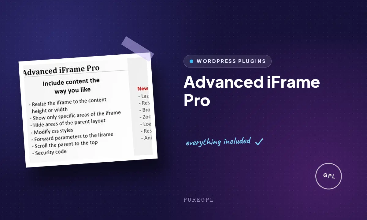 Codecanyon | Advanced iFrame Pro