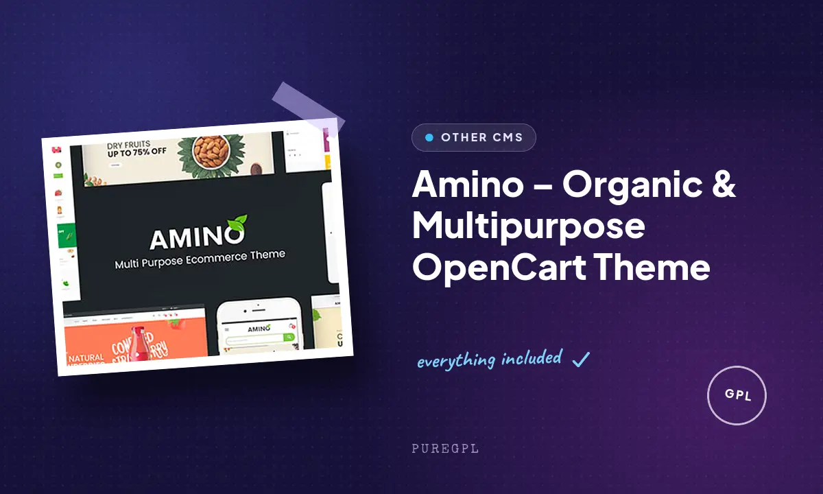 Amino – Organic & Multipurpose OpenCart Theme