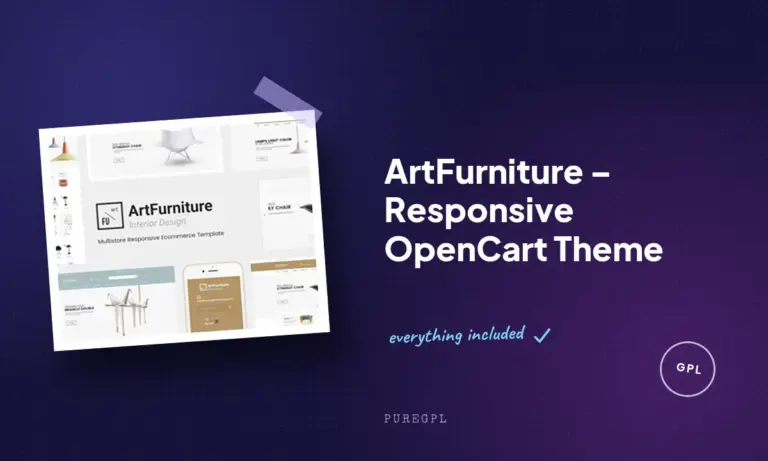 artfurniture responsive opencart theme