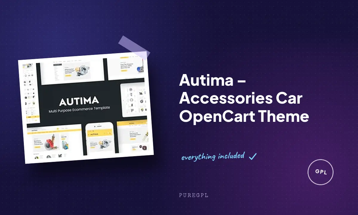 Autima – Accessories Car OpenCart Theme