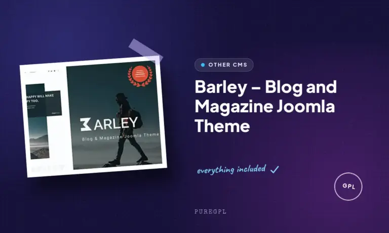 barley blog and magazine joomla theme