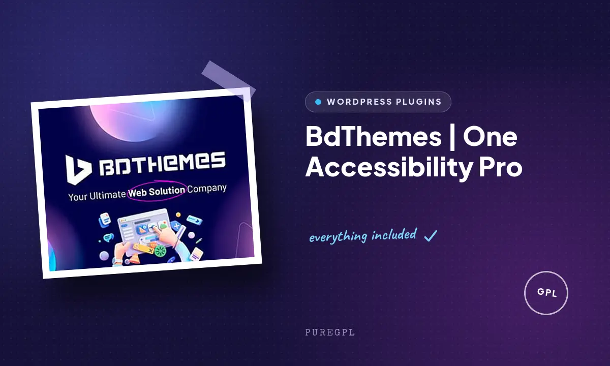 BdThemes | One Accessibility Pro