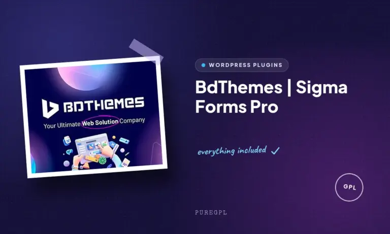 bdthemes sigma forms pro