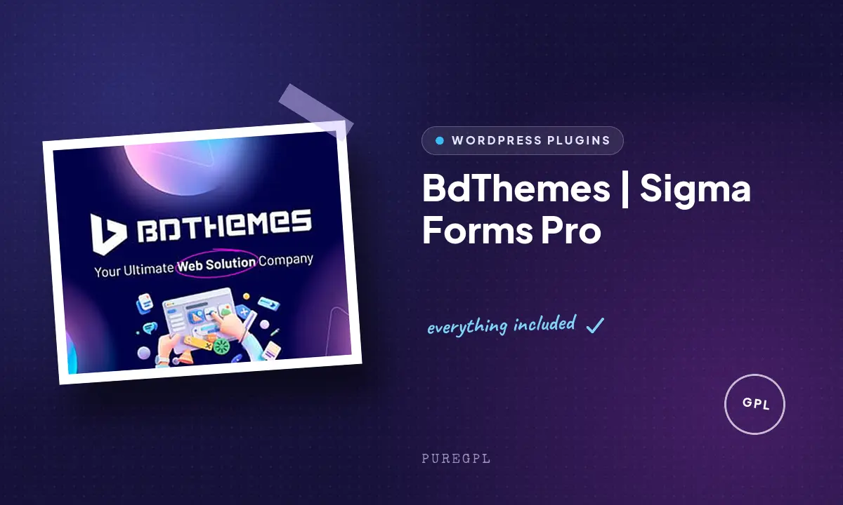 BdThemes | Sigma Forms Pro