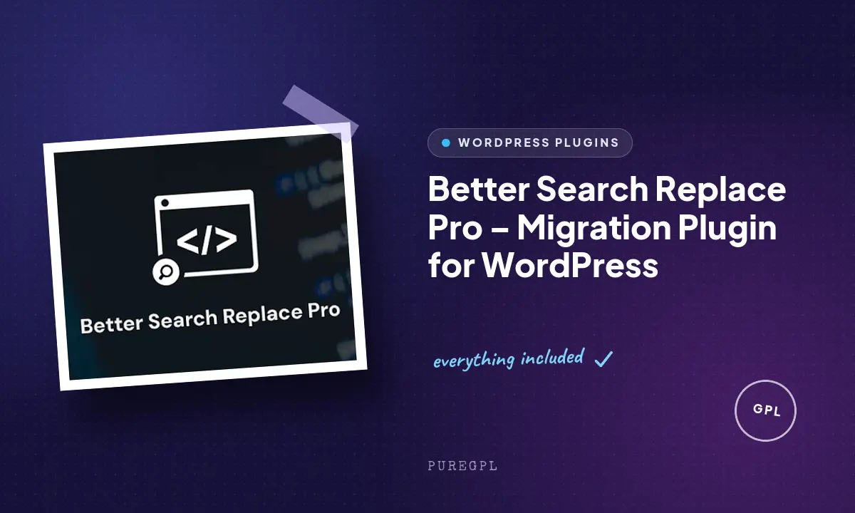 Better Search Replace Pro – Migration Plugin for WordPress