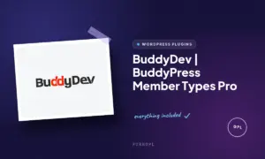 buddydev buddypress member types pro