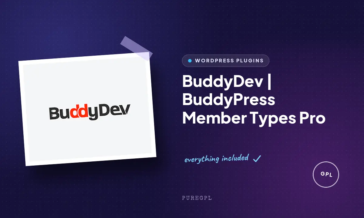 BuddyDev | BuddyPress Member Types Pro