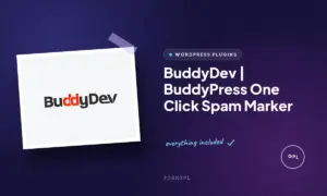 buddydev buddypress one click spam marker