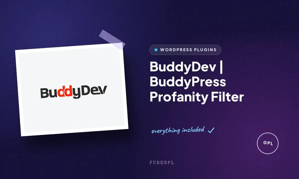 BuddyDev | BuddyPress Profanity Filter