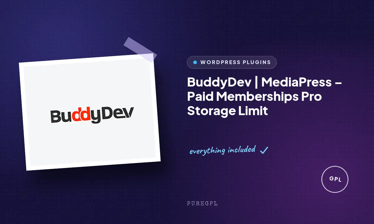 BuddyDev | MediaPress – Paid Memberships Pro Storage Limit
