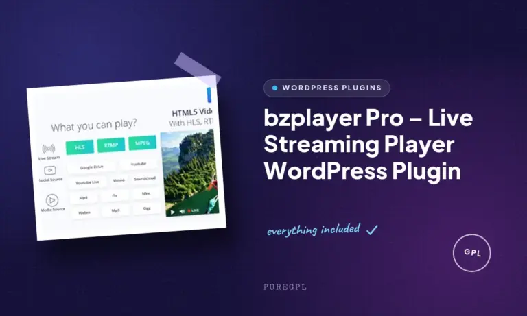 bzplayer pro live streaming player wordpress plugin