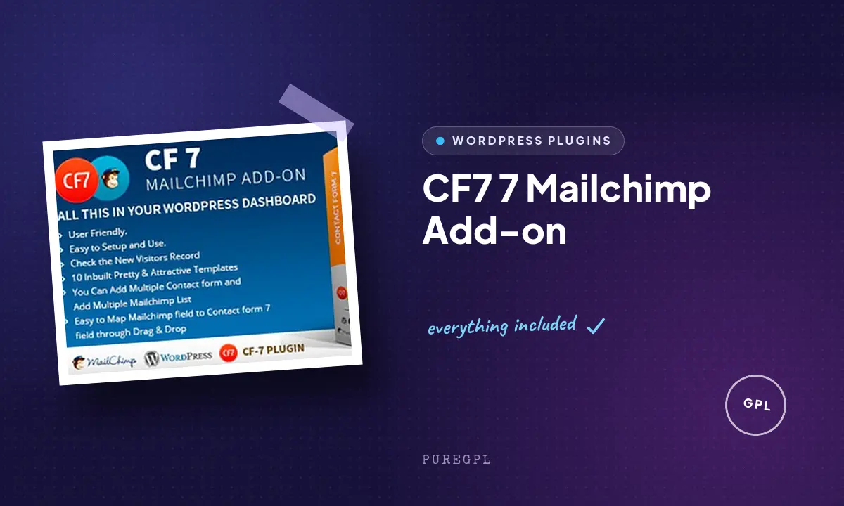 Codecanyon | CF7 7 Mailchimp Add-on