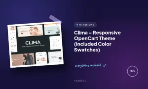clima responsive opencart theme included color swatches