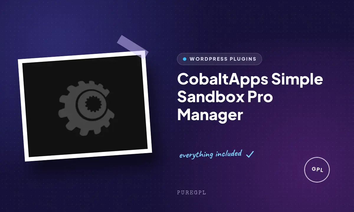 Cobaltapps | Simple Sandbox Pro Manager