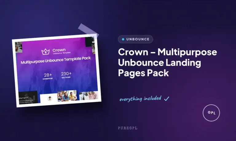 crown multipurpose unbounce landing pages pack