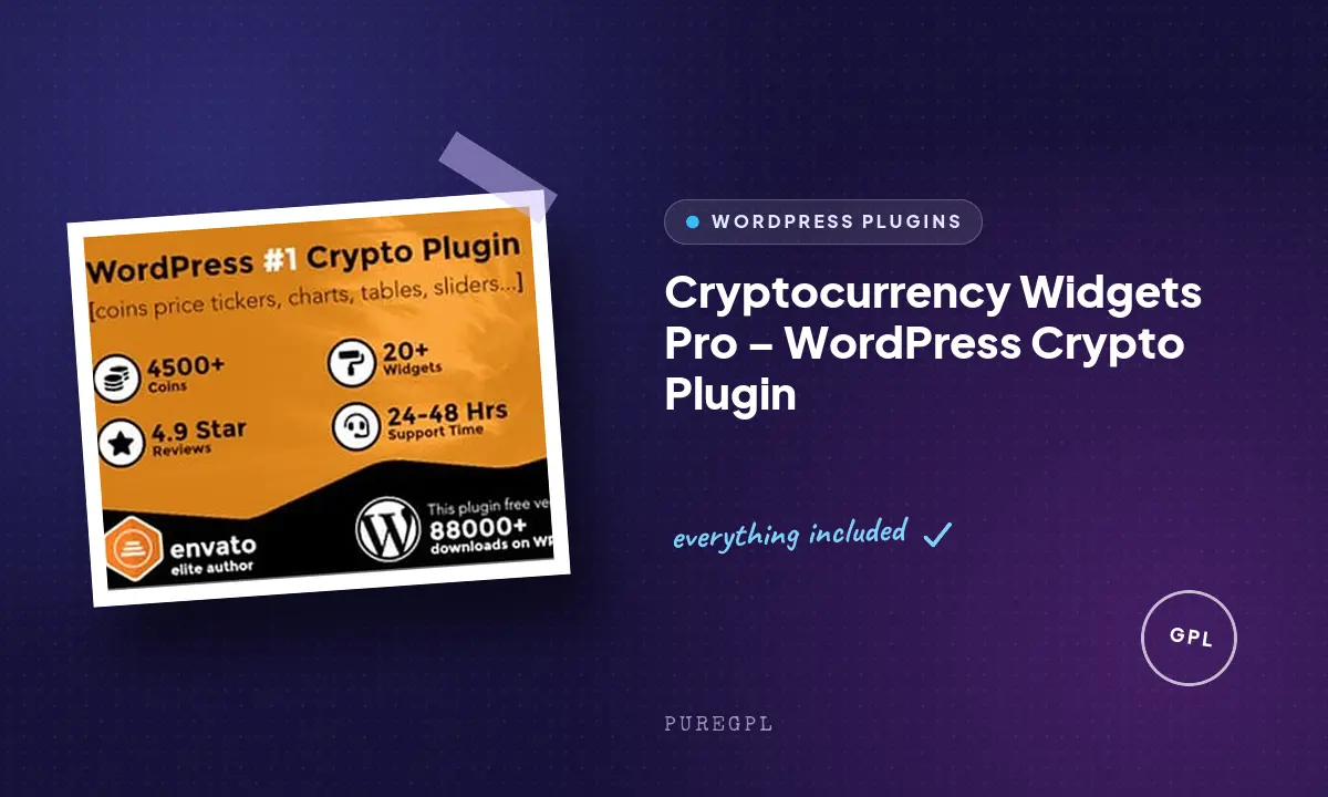 Cryptocurrency Widgets Pro – WordPress Crypto Plugin