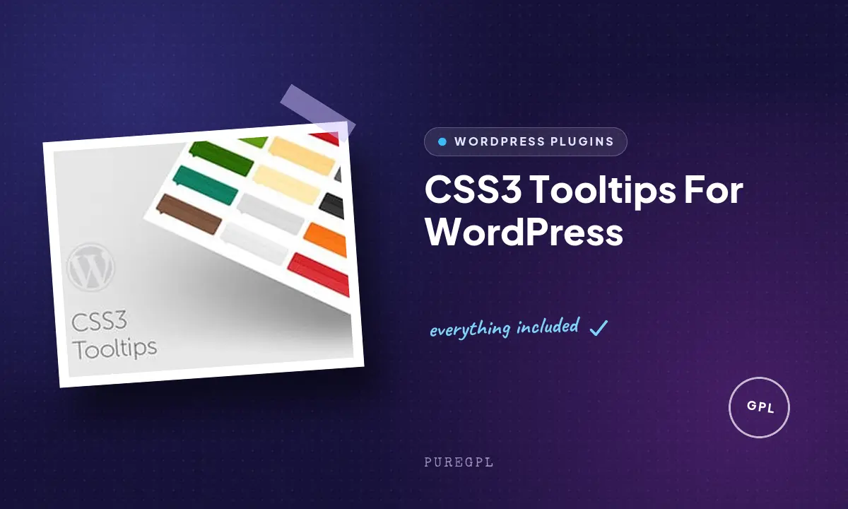 Codecanyon | CSS3 Tooltips For WordPress