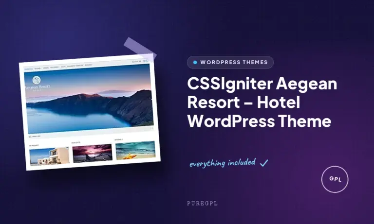 cssigniter aegean resort hotel wordpress theme