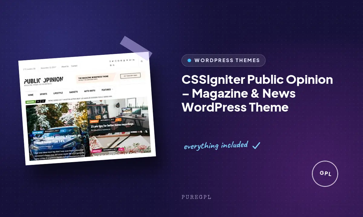 Public Opinion – Magazine & News WordPress Theme