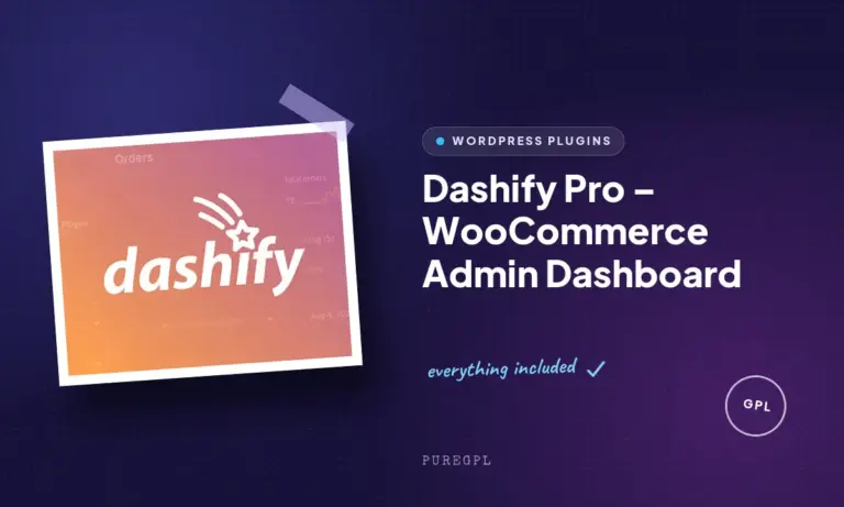 dashify pro woocommerce admin dashboard