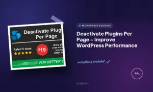 deactivate plugins per page improve wordpress performance