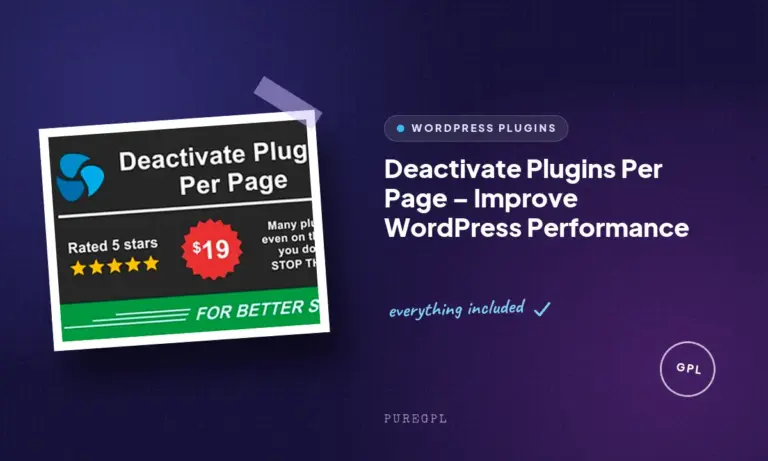 deactivate plugins per page improve wordpress performance