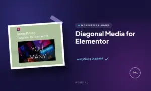 diagonal media for elementor