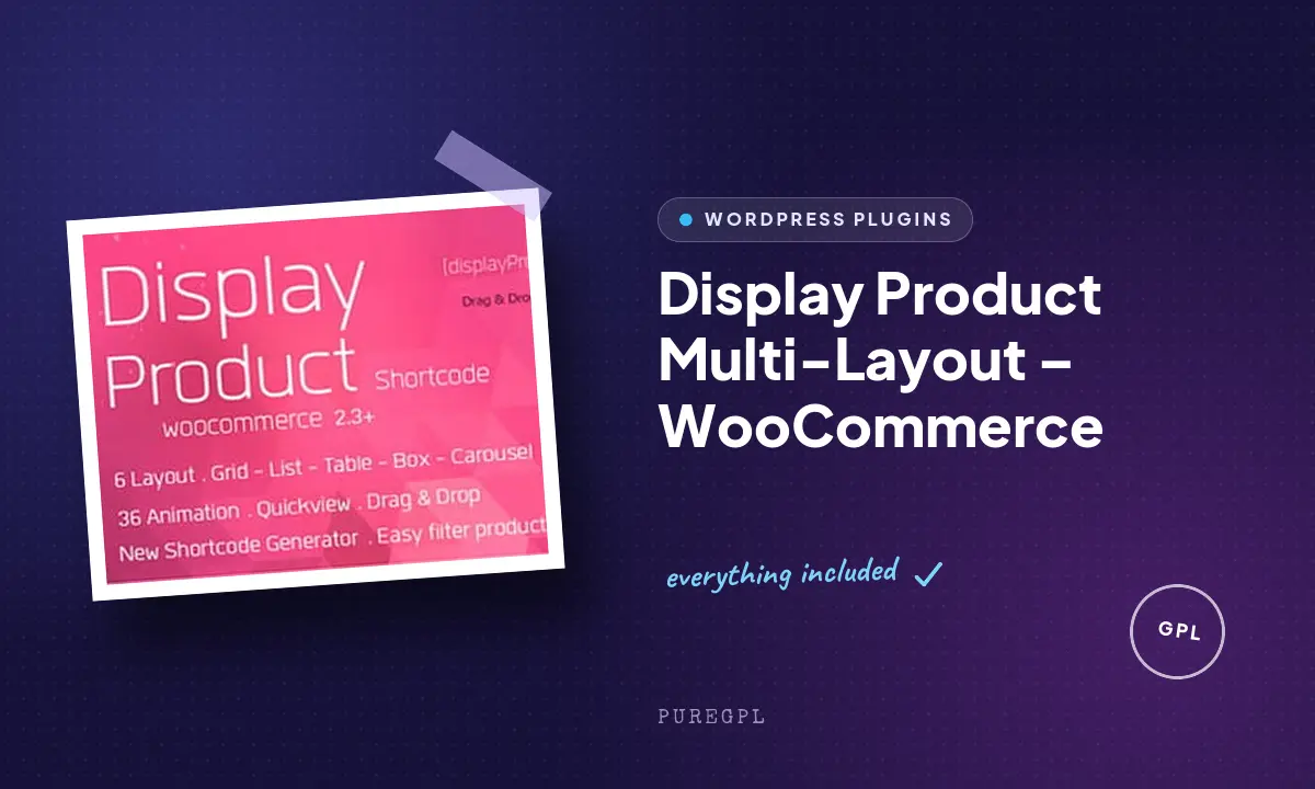 Display Product | Multi-Layout for WooCommerce