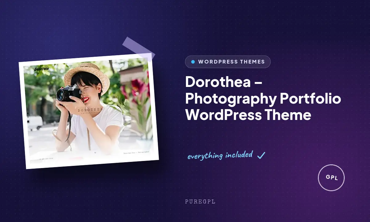Dorothea – Photography Portfolio WordPress Theme