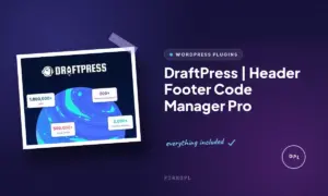 draftpress header footer code manager pro
