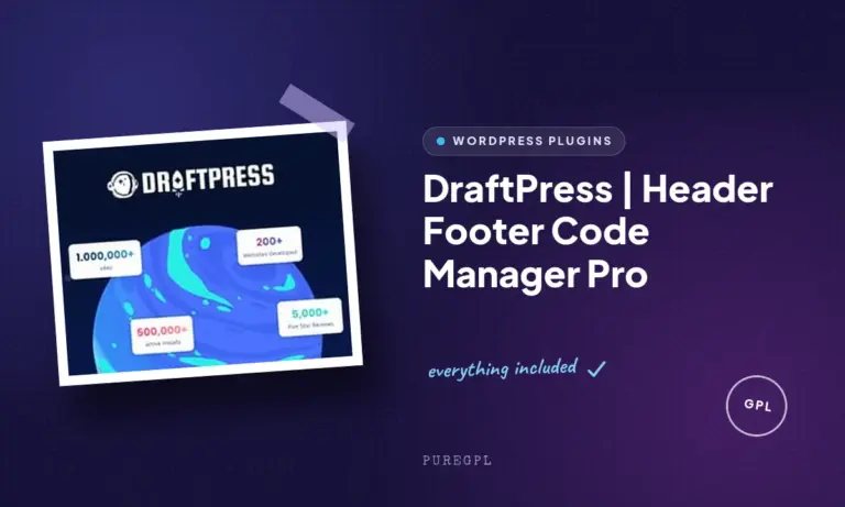 draftpress header footer code manager pro