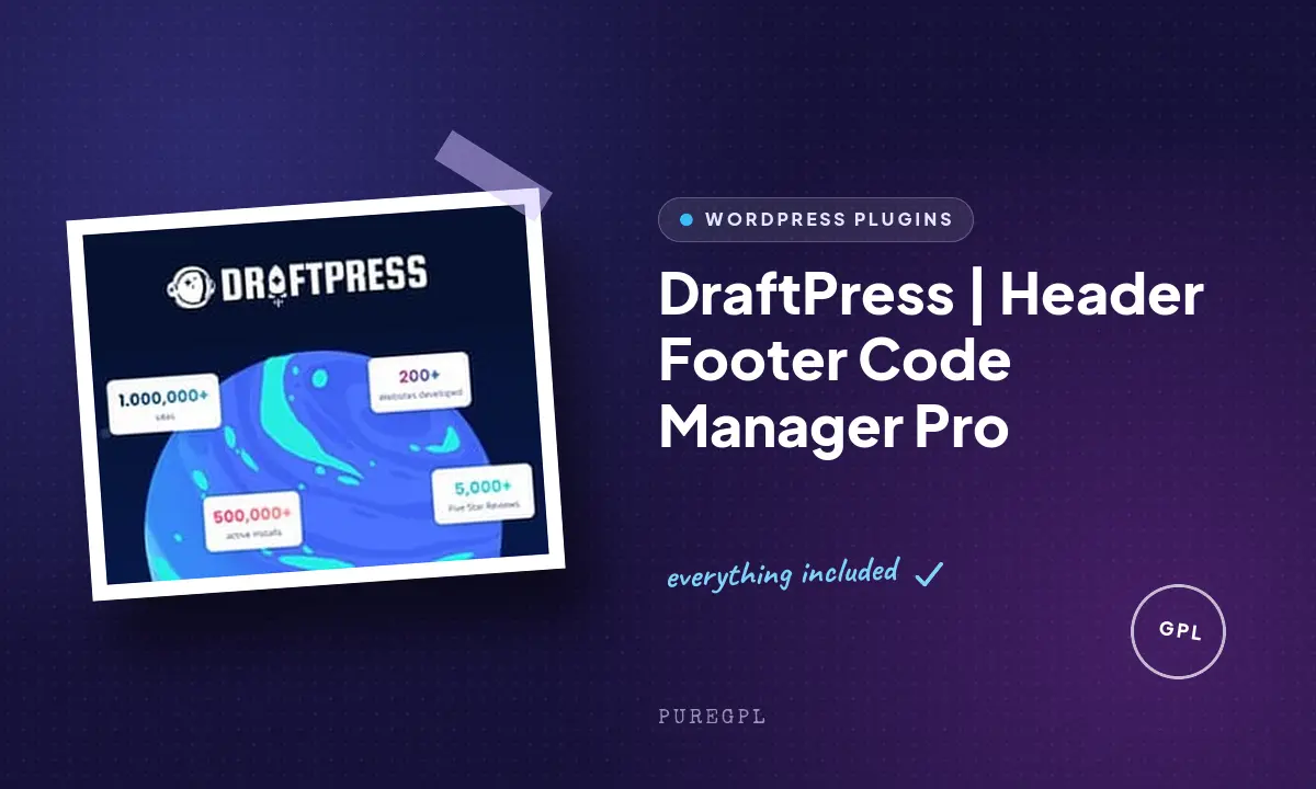 DraftPress | Header Footer Code Manager Pro