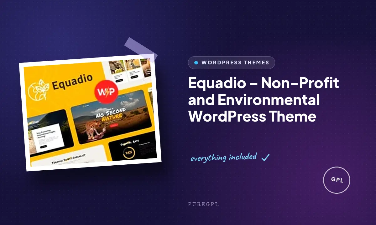 Equadio – Non-Profit and Environmental WordPress Theme