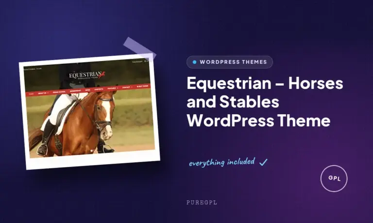 equestrian horses and stables wordpress theme