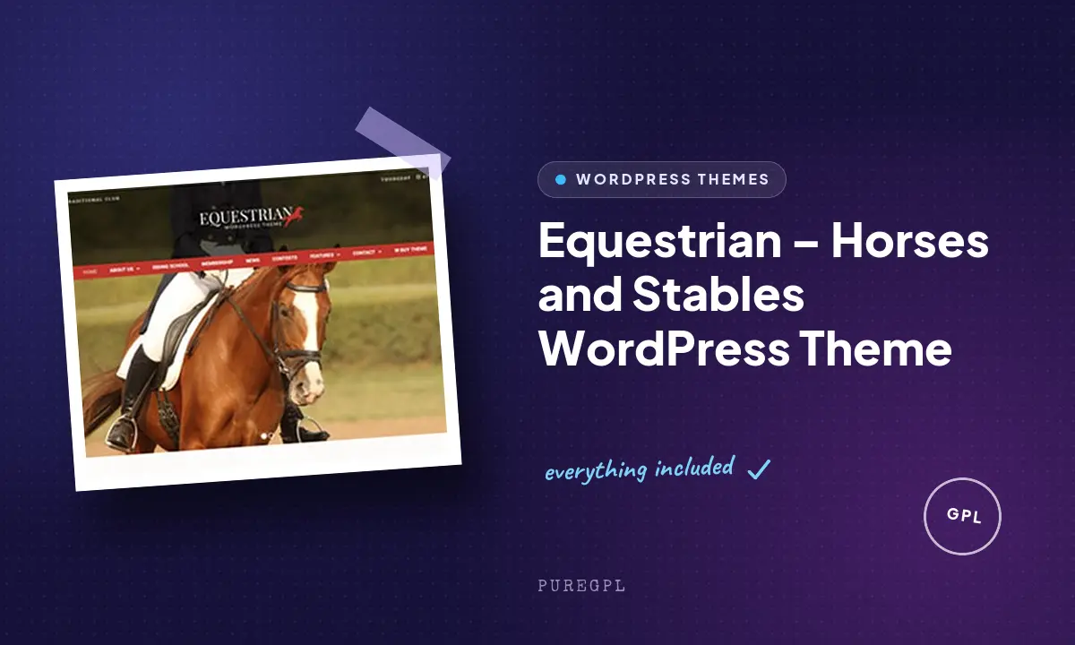 Equestrian – Horses and Stables WordPress Theme