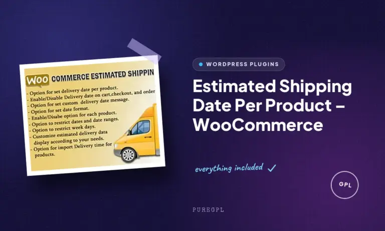 estimated shipping date per product woocommerce