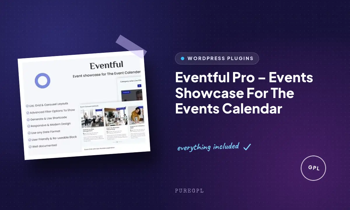 Eventful Pro – Events Showcase For The Events Calendar