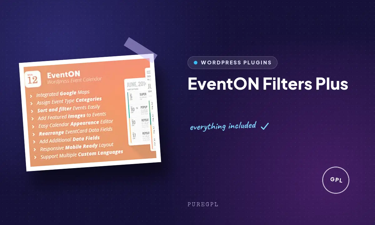 Eventon | Filters Plus