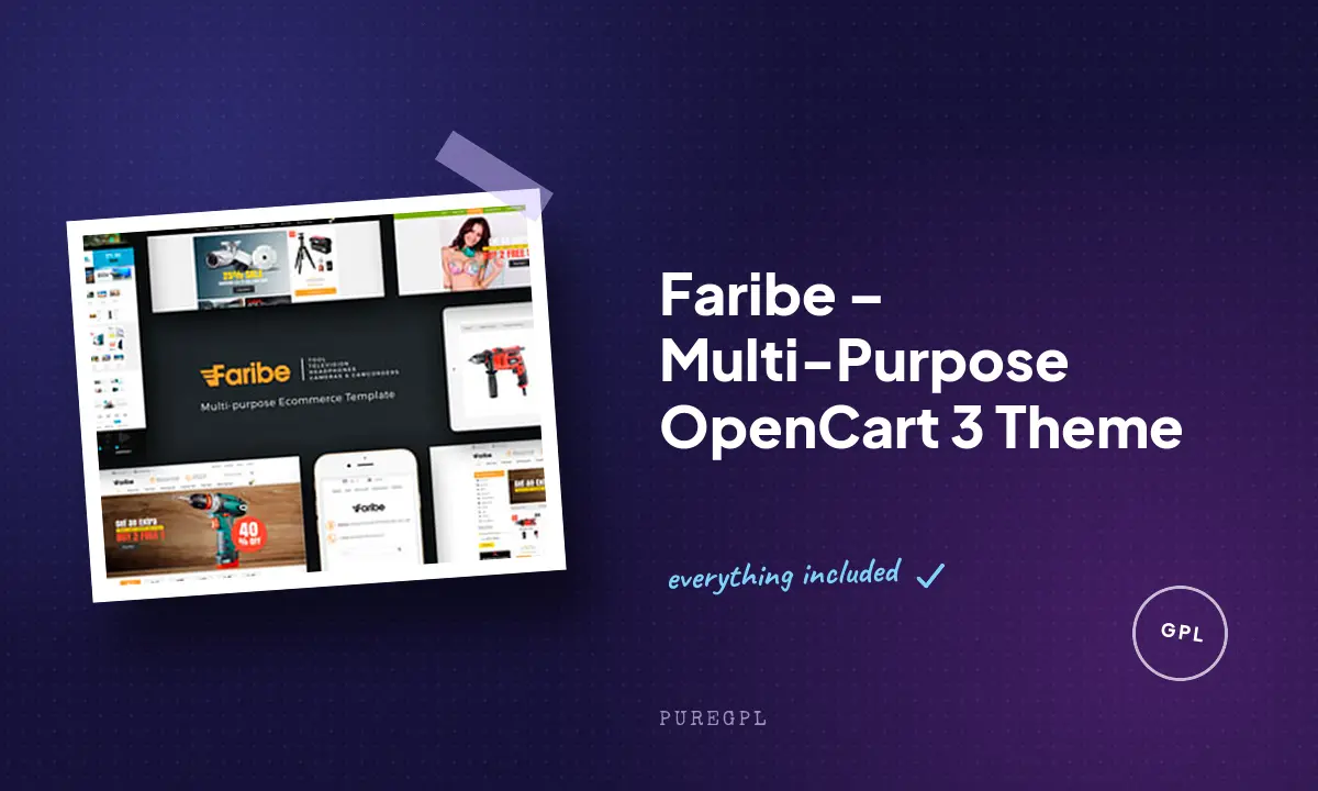 Faribe – Multi-Purpose OpenCart 3 Theme