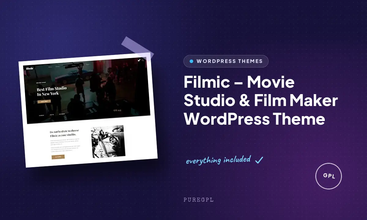 Filmic – Movie Studio & Film Maker WordPress Theme