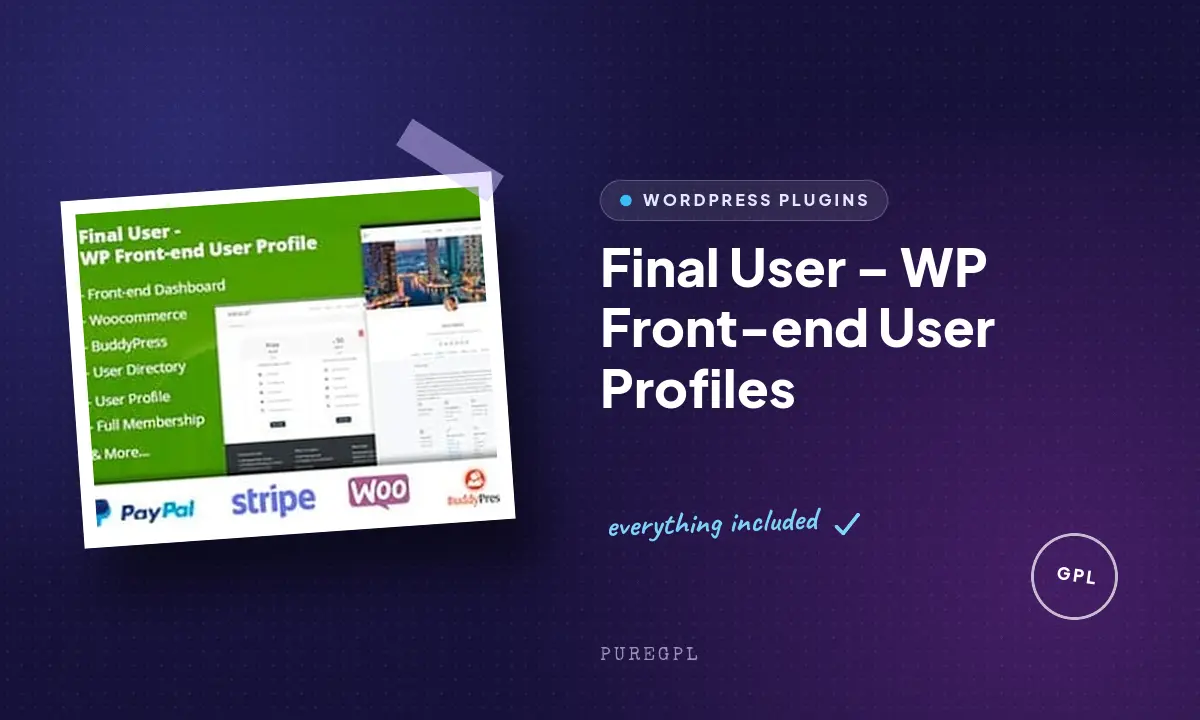 Final User – WP Front-end User Profiles