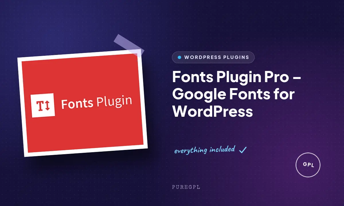Fonts Plugin Pro – Google Fonts for WordPress