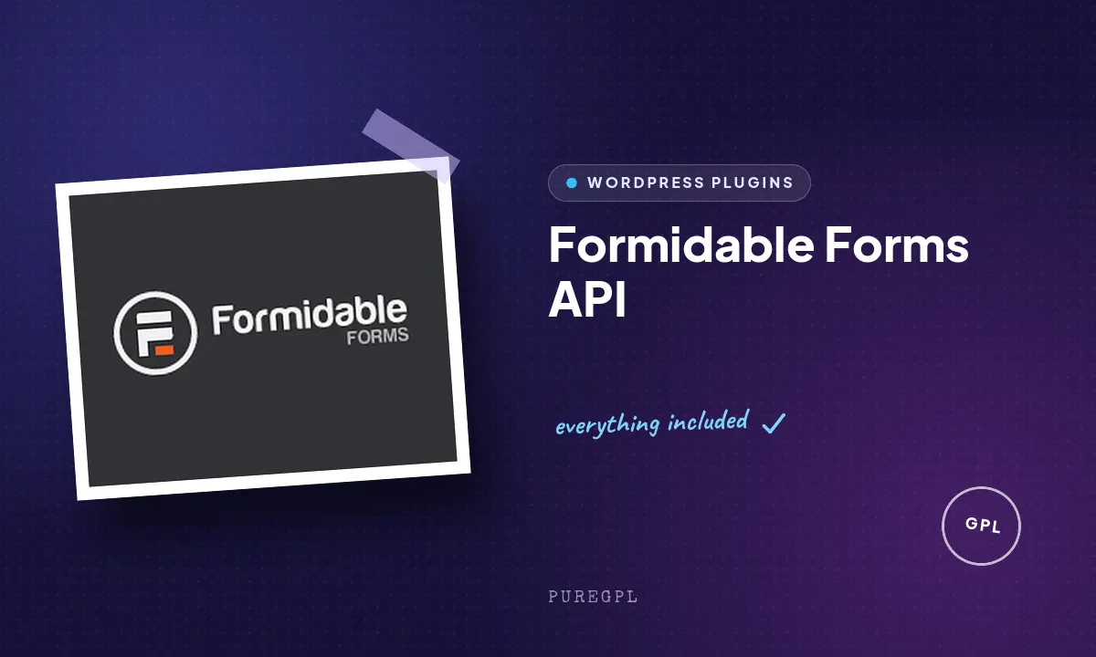 Formidable forms | API
