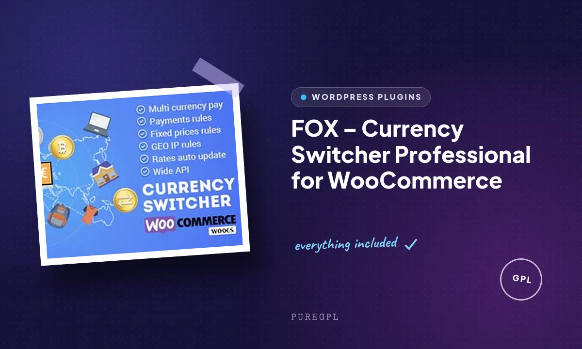 FOX – Currency Switcher Professional for WooCommerce