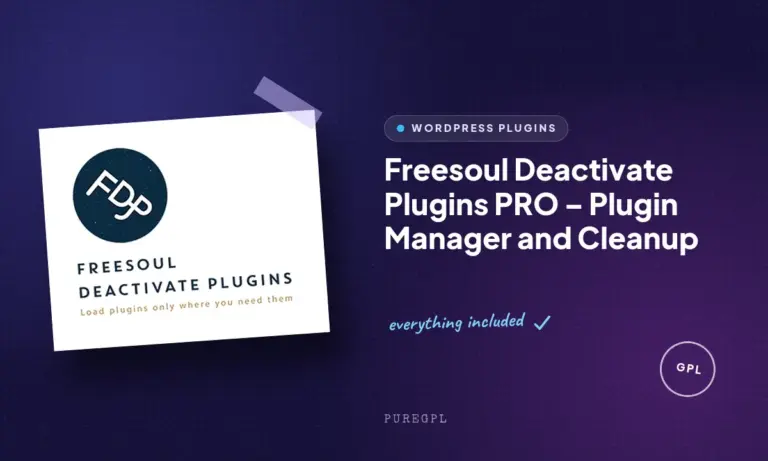freesoul deactivate plugins pro plugin manager and cleanup