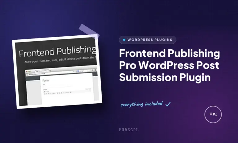frontend publishing pro wordpress post submission plugin