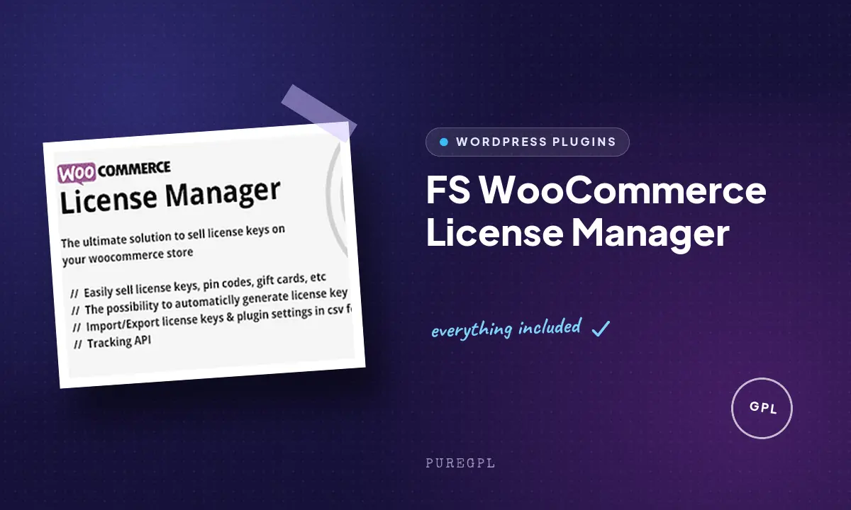 FS WooCommerce License Manager