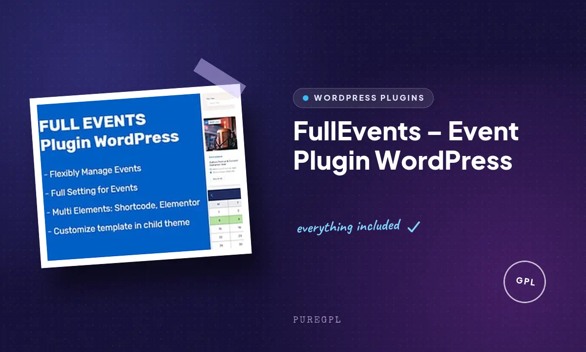 FullEvents – Event Plugin WordPress
