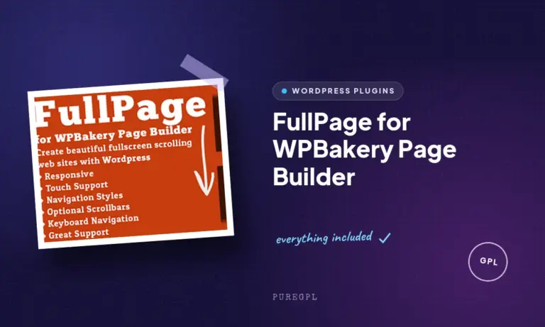 fullpage for wpbakery page builder