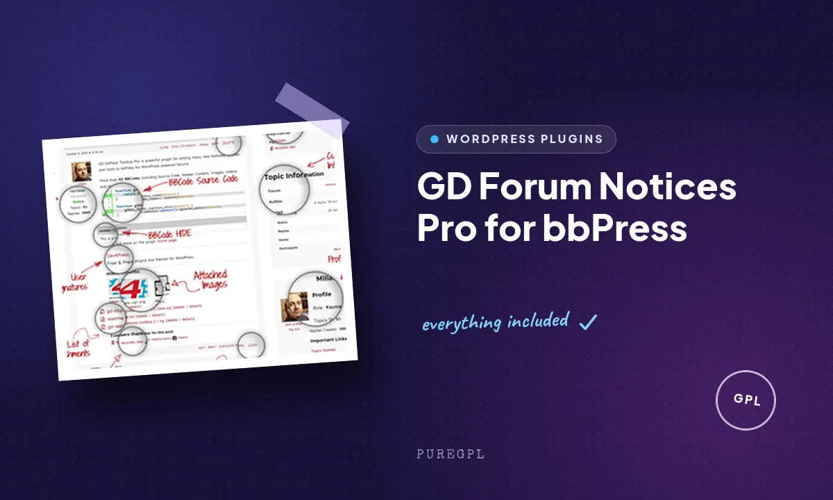 GD Forum Notices Pro for bbPress